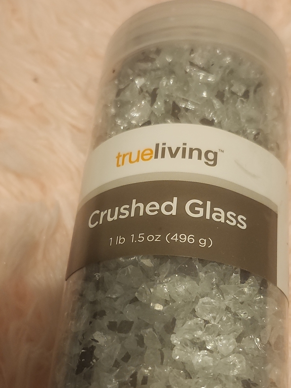 trueliving Crushed Glass Decorative Filler - Clear/Silver